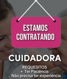 Vaga Cuidadora Feira de Santana Pedra do Descanso
