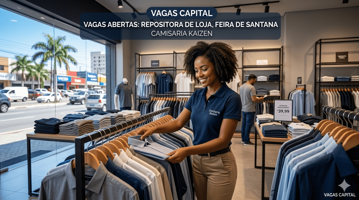 Vaga para Repositora de Loja Feira de Santana: Camisaria Kaizen Contrata