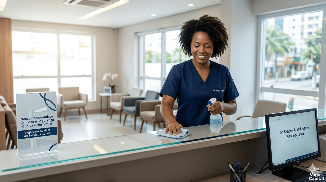 Vaga para Auxiliar de Serviços Gerais em Clínica: Oportunidade na Dr. Saúde em 2026