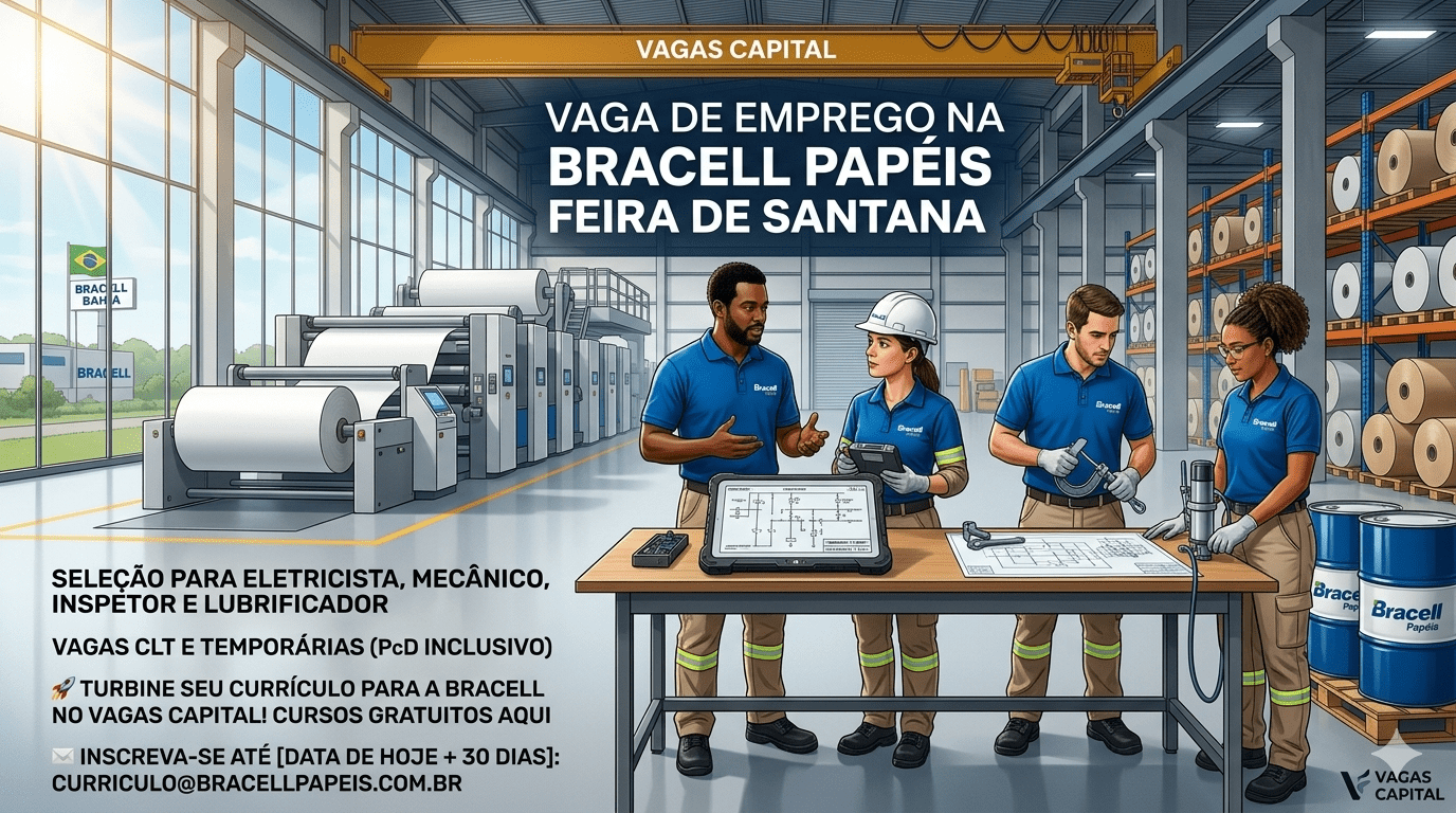 Vaga de Emprego na Bracell Papéis Feira de Santana