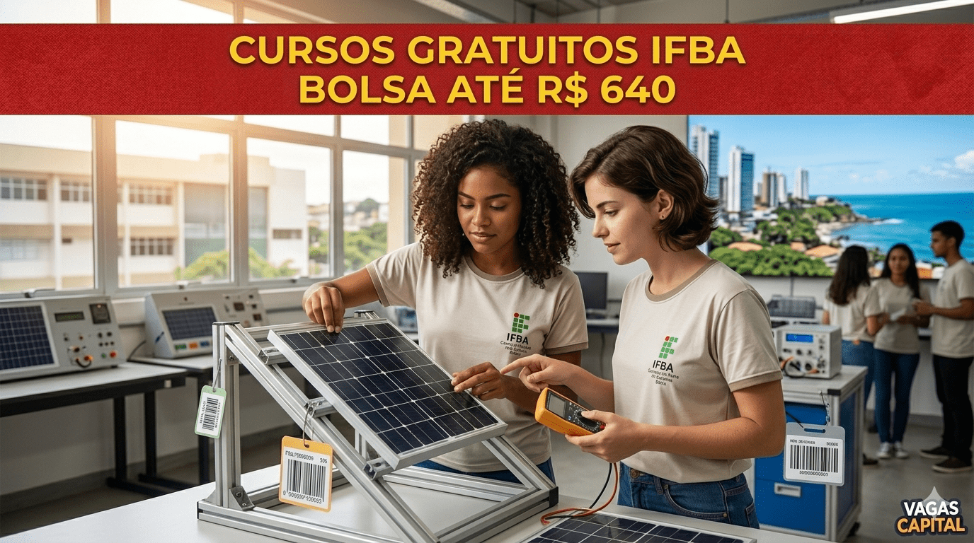 IFBA Feira de Santana abre Cursos Gratuitos com Bolsa de até R$ 640: Veja como se inscrever