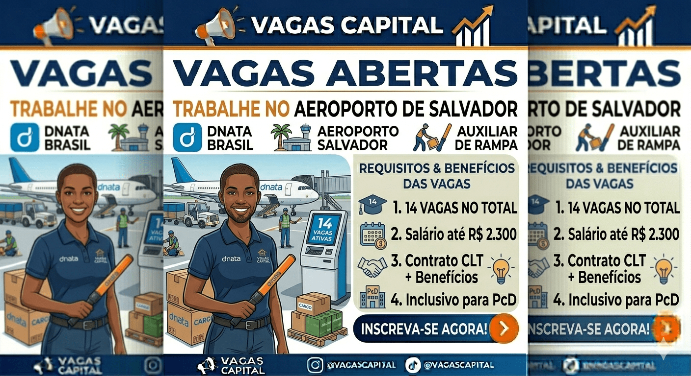 Emprego Aeroporto de Salvador Auxiliar de Rampa