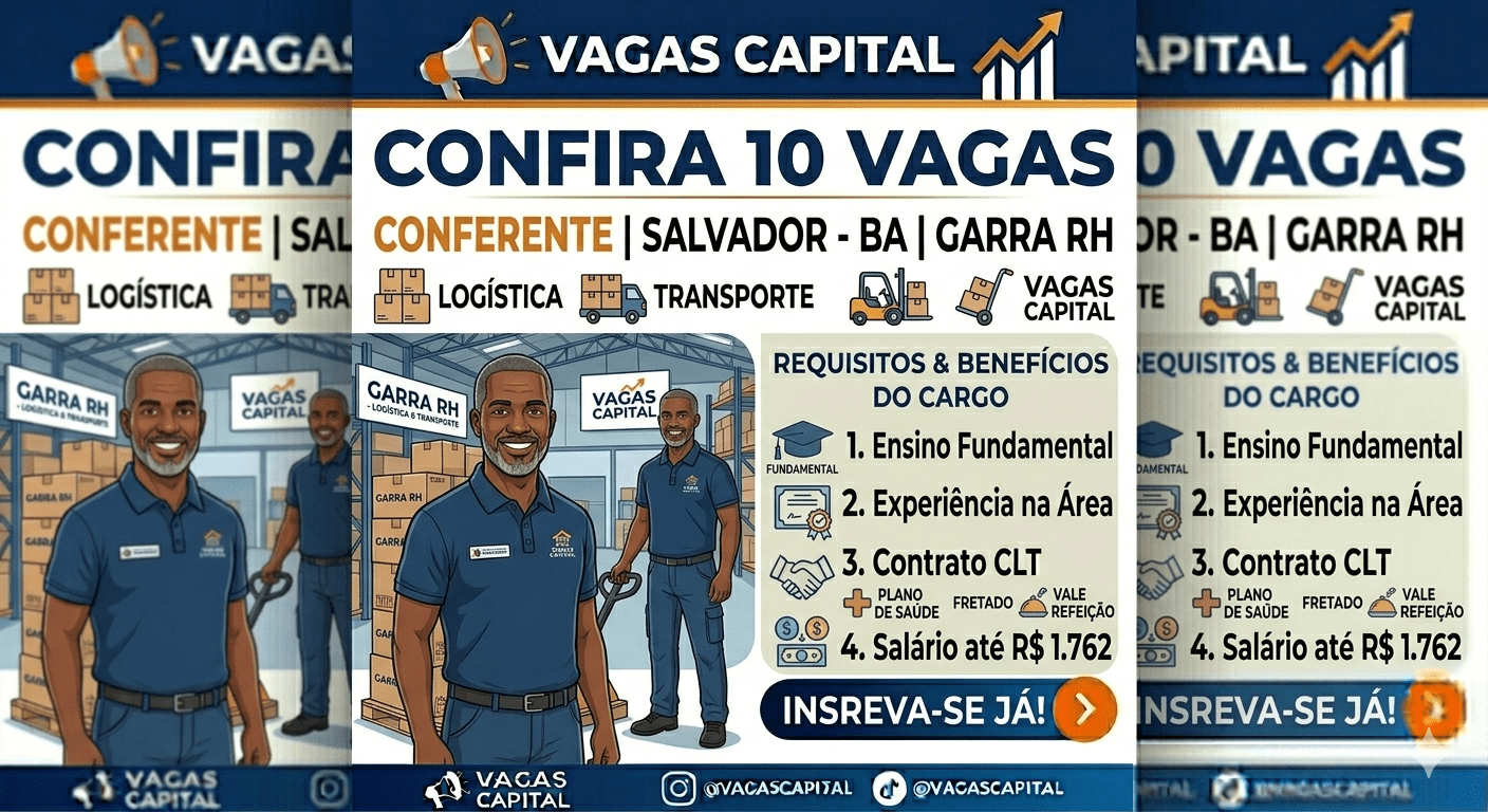 Emprego em Salvador Conferente de Carga e Descarga
